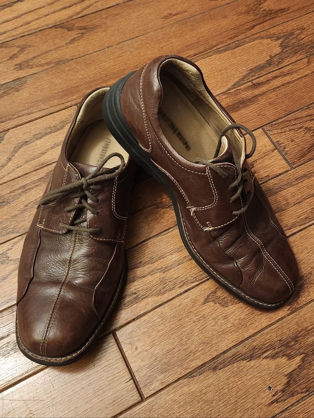 Johnston & Murphy Shuler Bicycle Men's Brown Leather Oxford Tie-Up Size 10